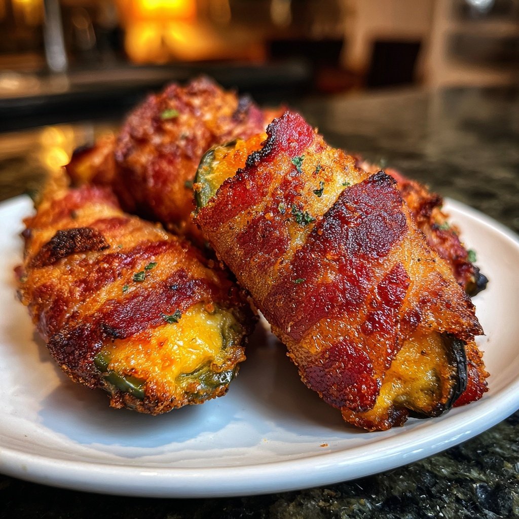Bacon Wrapped Jalapeño Poppers