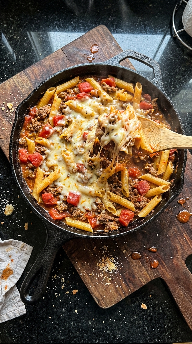 Spicy Taco Pasta Skillet