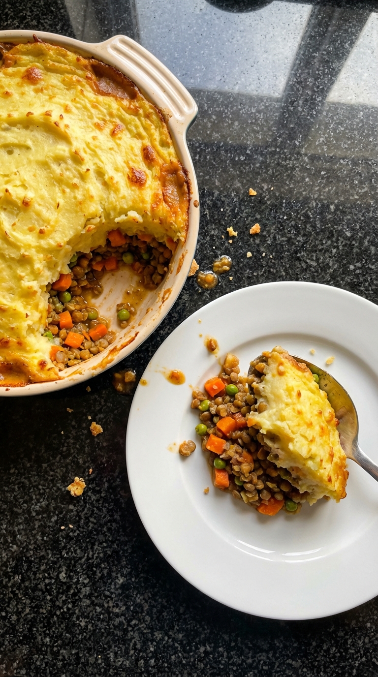 Warm Lentil Shepherd's Pie