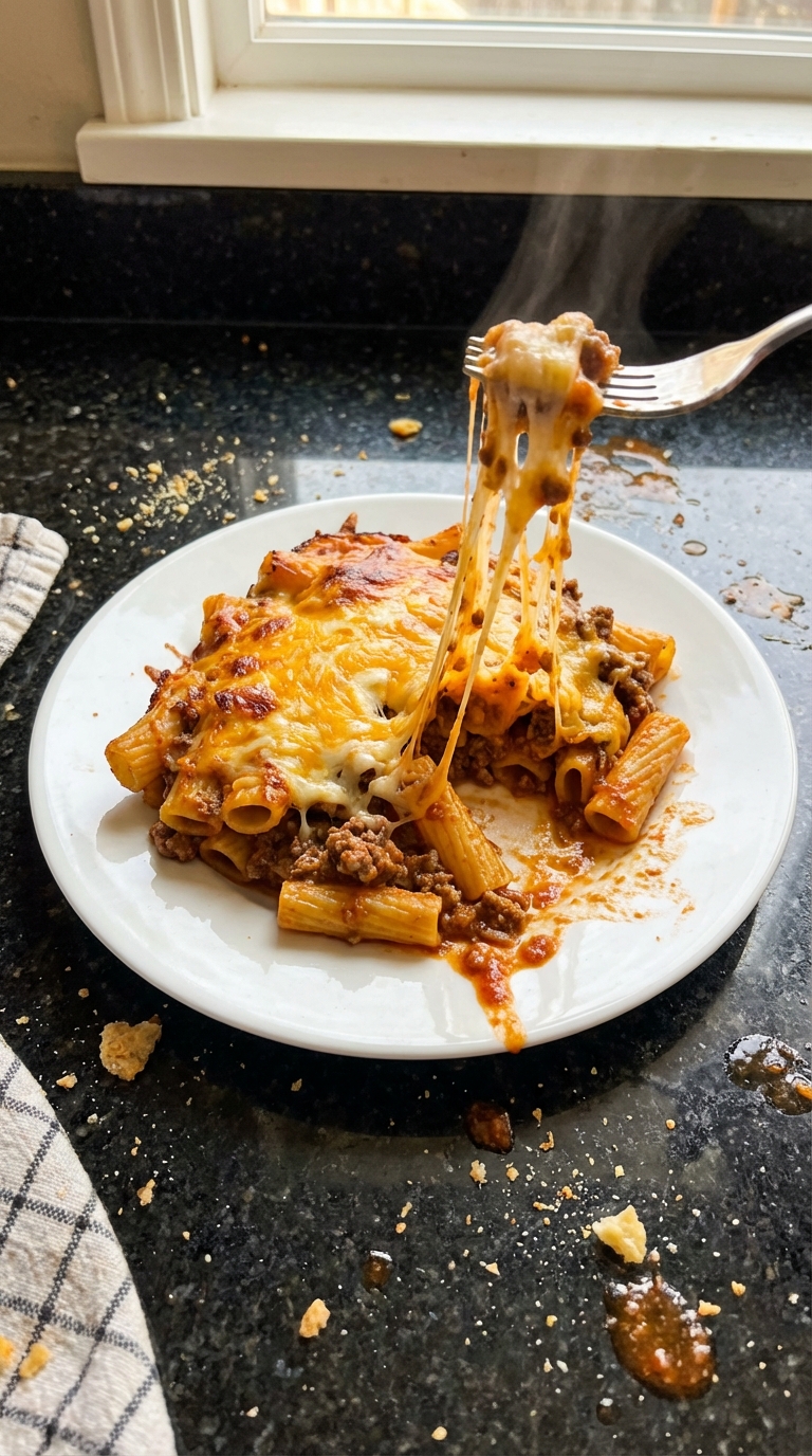 Cheesy Beef Pasta Bake