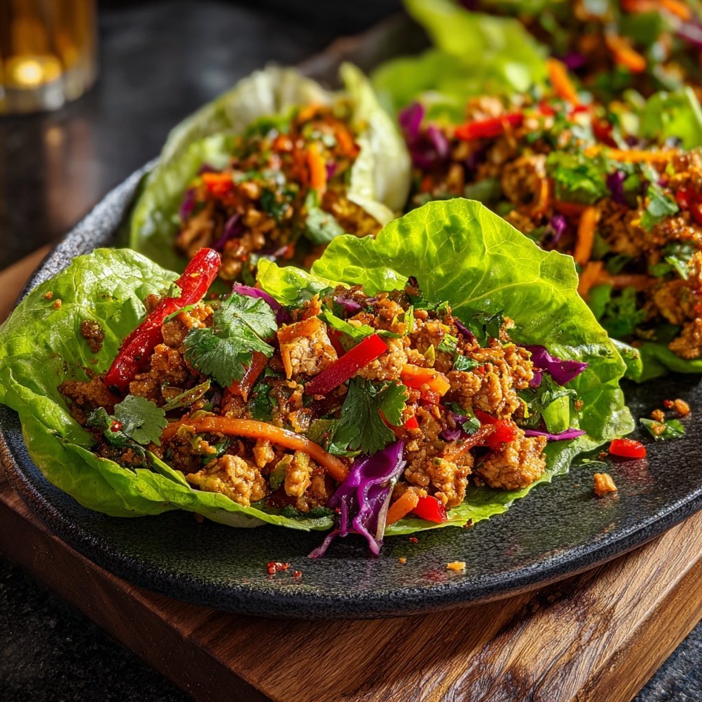 Thai-Spiced Turkey Lettuce Wraps