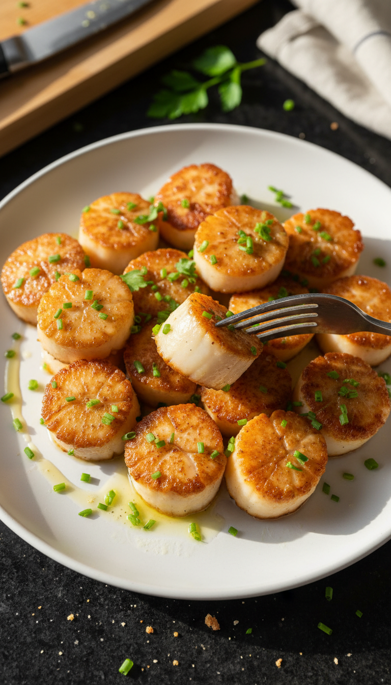 Simple Seared Scallops Dish