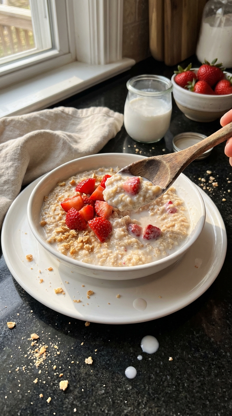 Coconut Milk Strawberry Oats