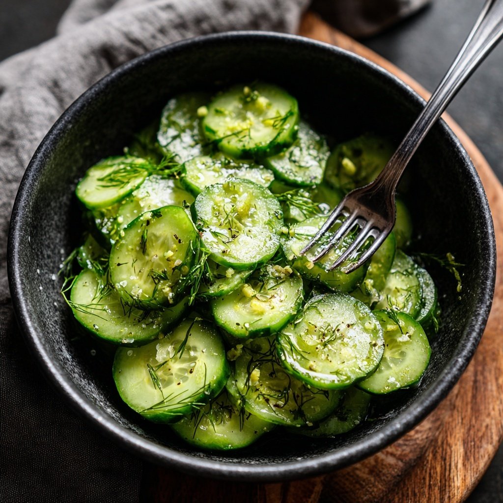Simple Cucumber Salad with Dill