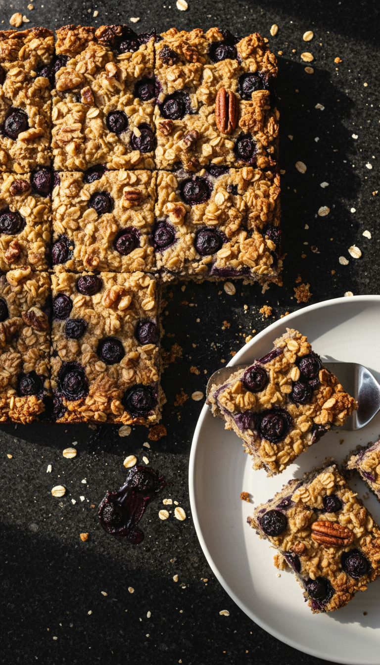 Nutty Blueberry Oat Bars