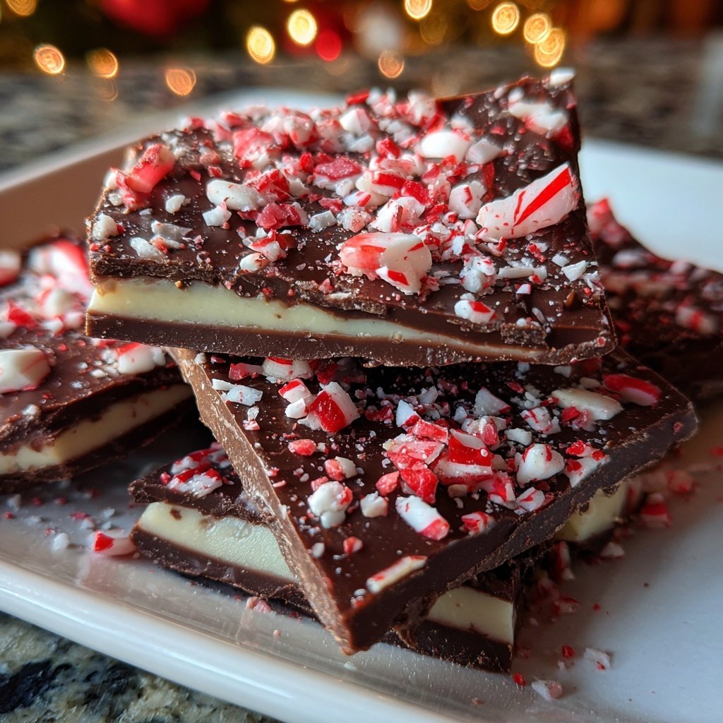 Peppermint Bark with Dark Chocolate