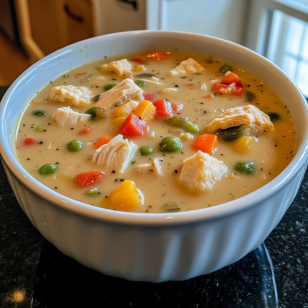 Healthy Chicken Pot Pie Soup