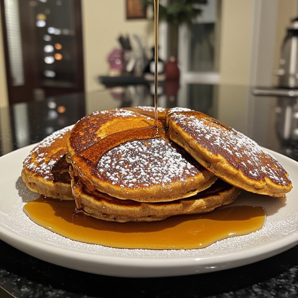 Fluffy Gingerbread Pancakes
